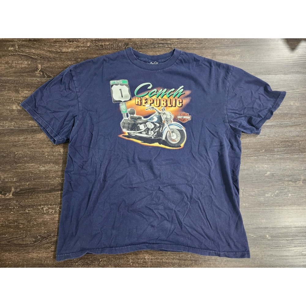 Harley Davidson 2010 Key West Florida Tee T-Shirt Vintage Size Large